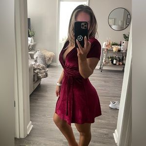 Revolve About Us wrap mini dress